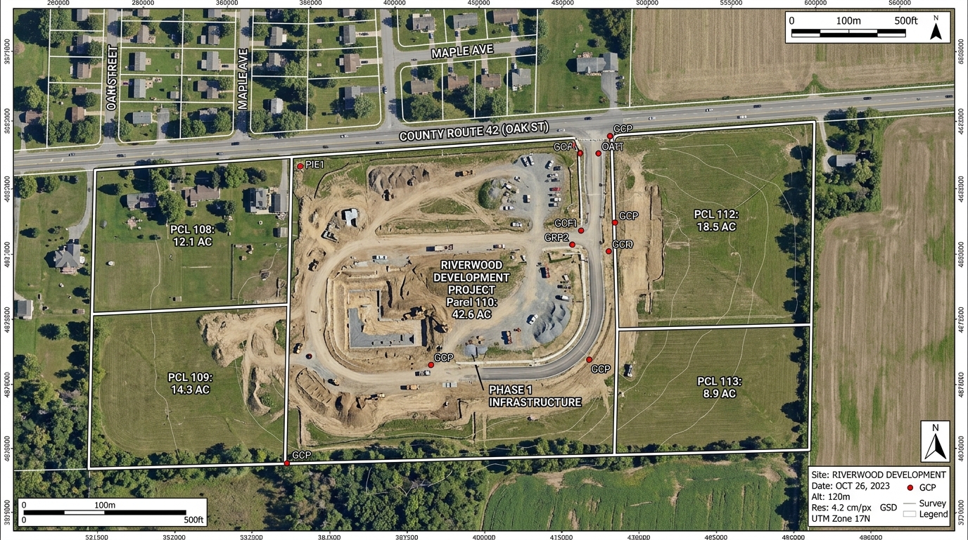 Drone aerial map